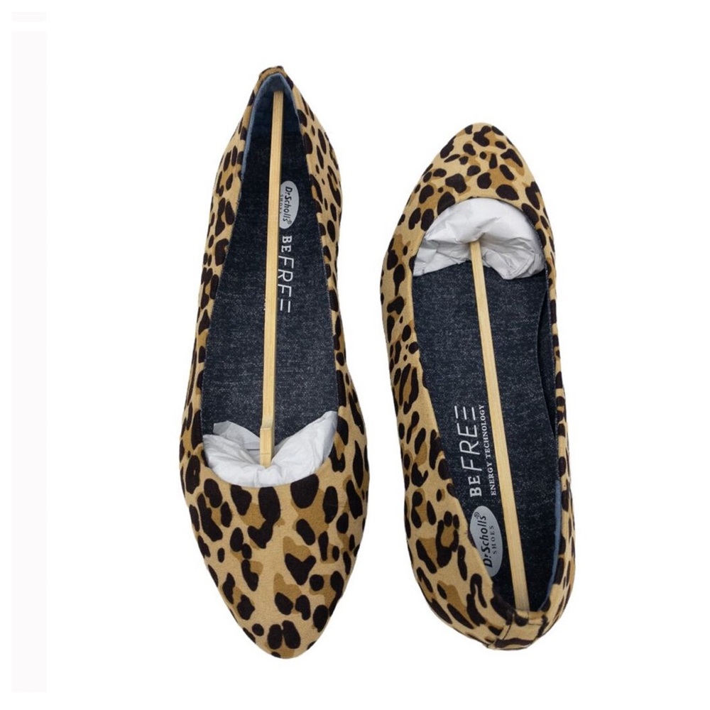 Dr. Scholl's Leopard Print Flats Tan & Black Loafers Aston  6 Wide - Picture 4 of 9